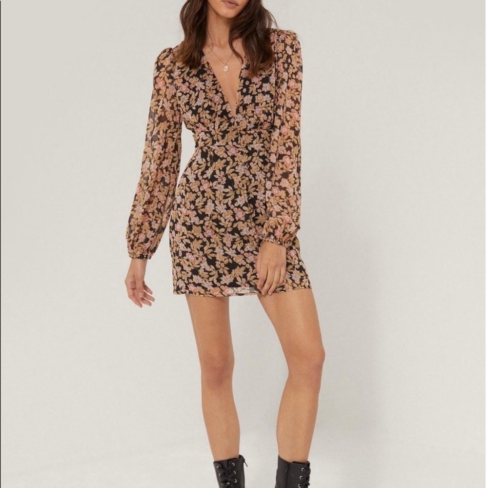 Nasty Gal Floral Mini Dress